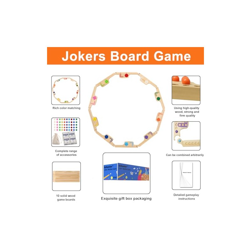 Tablero de madera de madera para 2 a 10 jugadores,