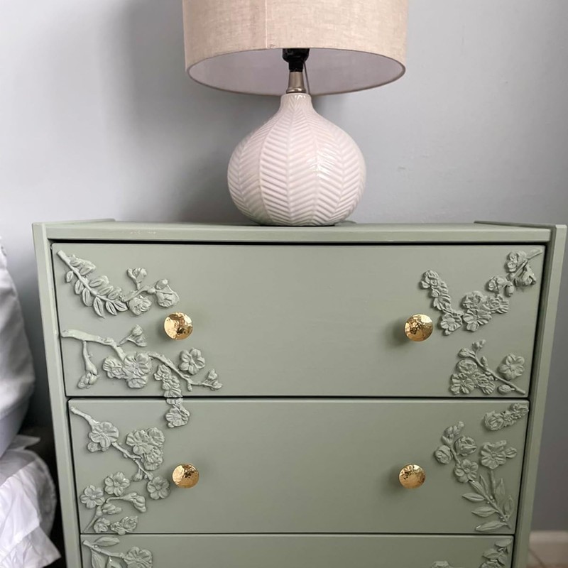 KOPPALIVE 10-Pack Solid Brass Kitchen Cabinet Knobs, Hammered Gold Drawer