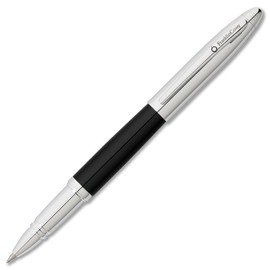 Cross Lexington Rollerball Pen Gel Ink Ballpoint Pen (Fine) in Blister Packaging Black/Chrome