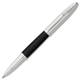 Cross Lexington Rollerball Pen Gel Ink Ballpoint Pen (Fine) in Blister Packaging Black/Chrome