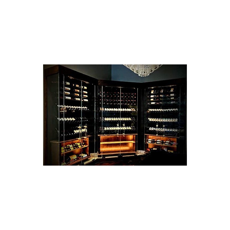 VintageView Evolution Wine Wall 1C 5" (2 Bottles) (Matte Black/Chrome)