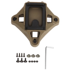 Helmet NVG Mount Shroud Nylon Alloy Universal Helmet NVG Adapter Mounting Bracket for Night Vision Goggles and Sports Camera Tan