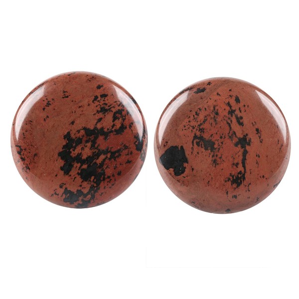 SUNYIK 2 PCS Polished Round Worry Stone for Anxiety and