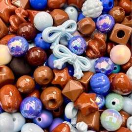 Acrylic Beads Mix(16mm)-Beading making-Bead Assortmens-DIY:_Brown Dog_150ml
