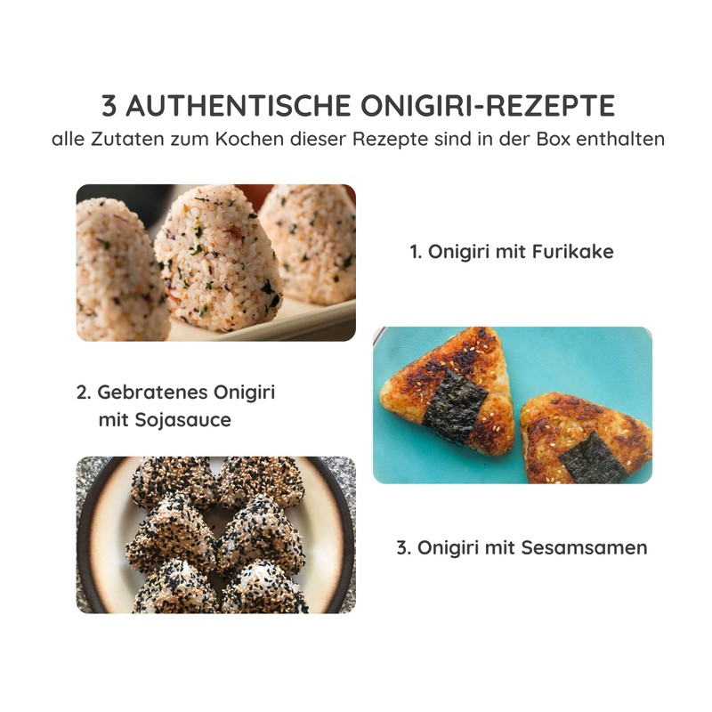 EasyCookAsia Onigiri DIY Set, Japanese Sushi DIY Set, Includes Instructions