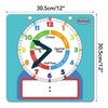 Large Magnetic Dry Erase Learning Clock for Kids Learn to