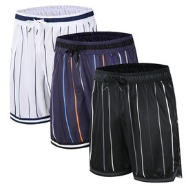 AOPAOSP 2/3 Pack Basketball Shorts with Zipper Pockets for Men,Active Athletic Shorts