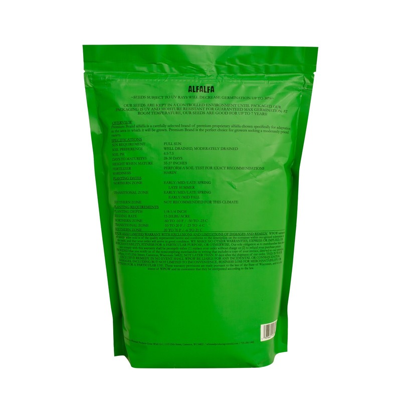 Whitetail Products Gone Wild, Premium Alfalfa Food Plot Seeds, 3lb