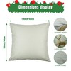 Merry Christmas Throw Pillow Covers 18x18Inch Set of 4,Winter Holiday