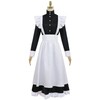 Women's Classic Maid Long Dress Black and White Apron Lolita