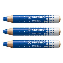 STABILO Markdry Set of 3 Marker Pencils - Blue