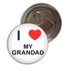 I Love My Grandad - 55mm Fridge Magnet Bottle Opener