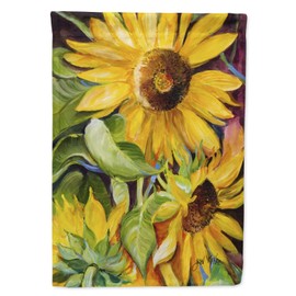 Caroline's Treasures JMK1172CHF Sunflowers House Flag Large Porch Sleeve Pole Decorative Outside Yard Banner Artwork Wall Hanging, Polyester, House Size, Multicolor