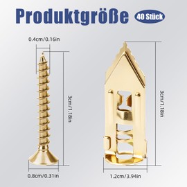 40 Pieces Self Drilling Expansion Screws Self Drilling Dowels with Screws Hammer in Expansion Screw for TV Picture Frame Shelves Cabinet Bicycle Drywall