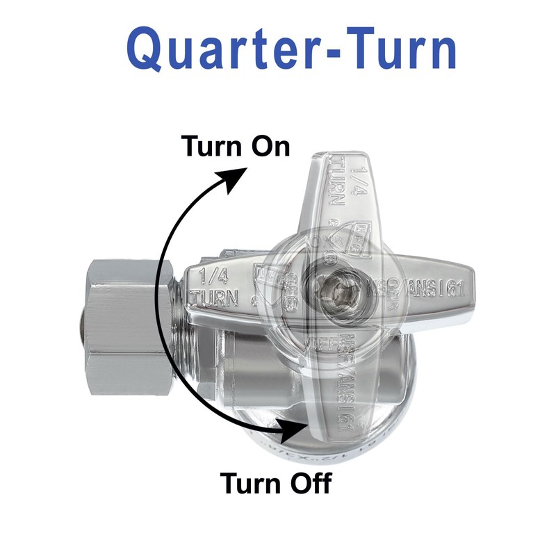 PATIKIL Angle Stop Valve 1/2" x 3/8" Compression Water Shut