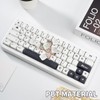 GEKUCAP White PBT Keycaps 144 Keys Minimalist Style MOA Profile