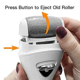 PRITECH Callus Removers 6 Pack Replacement Rollers Heads for Electric Feet File Pedicure Tools, 2 Extra Coarse, 2 Regular Coarse, 2 Fine Coarse Refill Rollers (1138-White/1138-Pink/1138-Black)