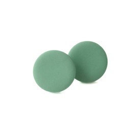 Green Stud Earrings for Women, Geometric Round Jewellery and Birthday Gifts for Her Under £5 (6mm)
