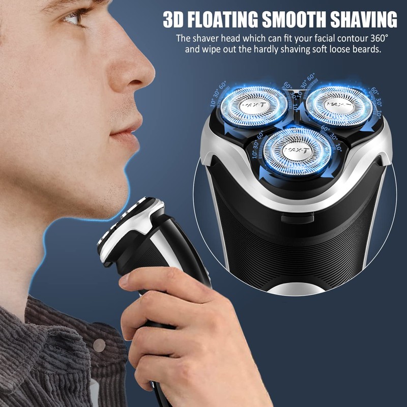 Men's Electric Shaver - MAX-T Corded and Cordless Rechargeable 3D