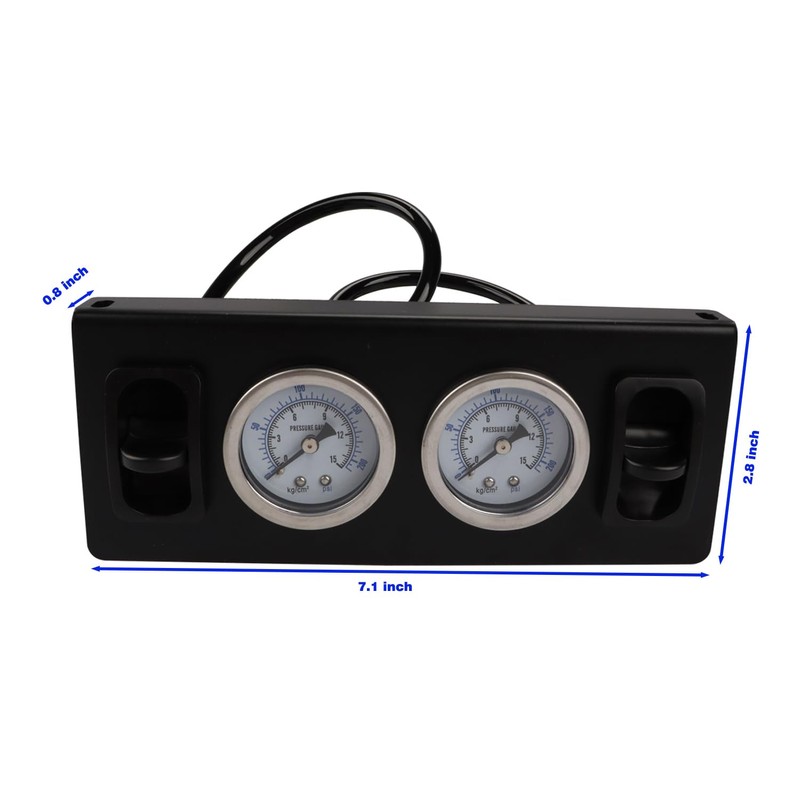 Dual Air Gauge Controller Panel Paddle Valve Gauge with Paddle