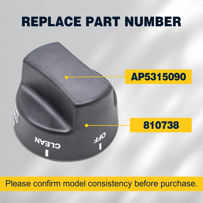 Cosamatcozon PA010080 Upgraded Burner Selector Knob (Black) - Compatible with