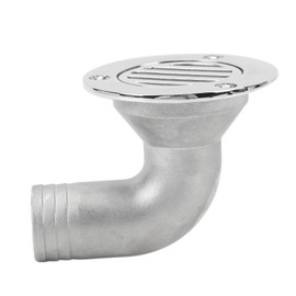 Boat Deck Drain 90 Degree Elbow 316 Stainless Steel Split Floor Deck Drain for Fishing Boat Yacht 32mm / 1.26in