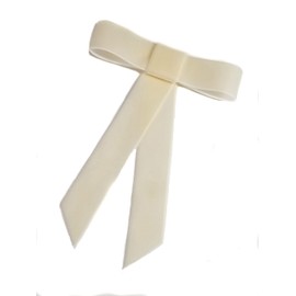 EmilyRose Couture Large Velvet Hair Bow Collection (Alligator Clip, Cream)