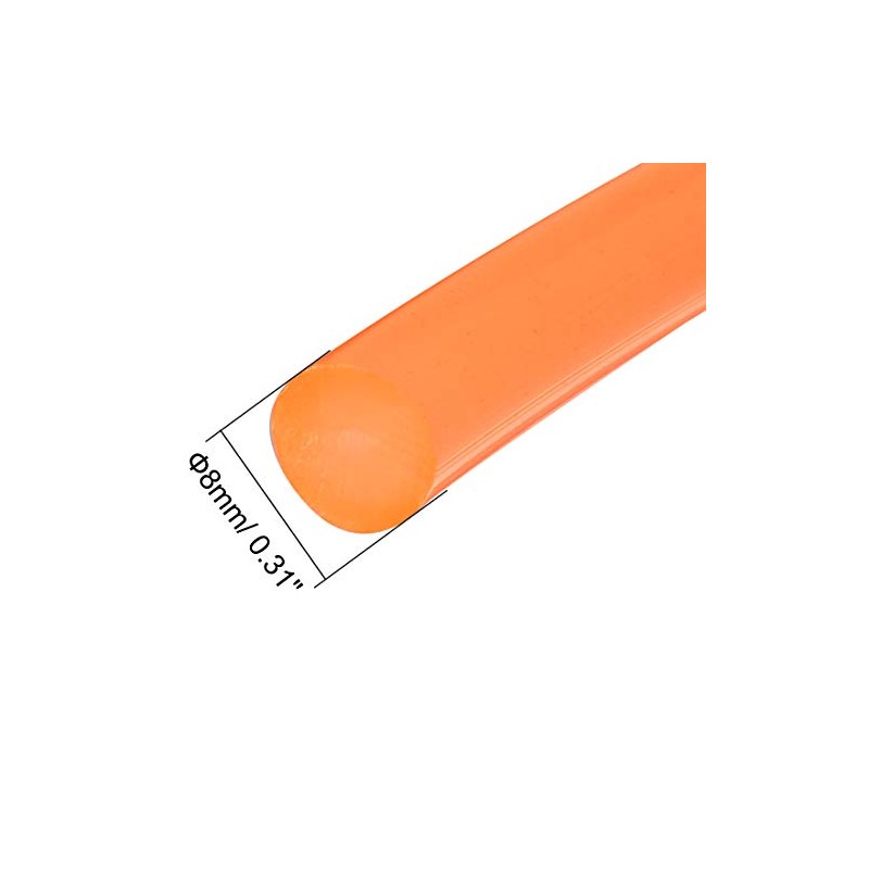 sourcing map 10ft 8mm PU Transmission Round Belt High-Performance Urethane