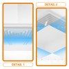 TEHAUX Air Conditioner Vent Deflector - Square 35x35cm White Ceiling