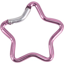 Light Pink Carabiner Clip, Star Shaped Climbing Buckle, Aluminum Alloy Heavy Duty Keyring Hook for Camping Fishing Hiking Traveling Aluminum Key Chain Clip Accessories Outdoor