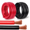 Kimbluth 2/0 Gauge Battery Cable Copper Wire, 5FT Red+5FT Black