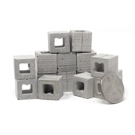 Melody Jane Dolls House Half Breeze Block Concrete Cinder Block Pk 15 Building Component