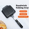 Sandwich Maker, Grilled Panini Maker Pan with Non-Stick Plates, Stovetop