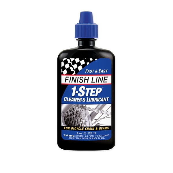 Finish Line 1-Step Bicycle Chain Cleaner & Lubricant 4oz Squeeze Bottle