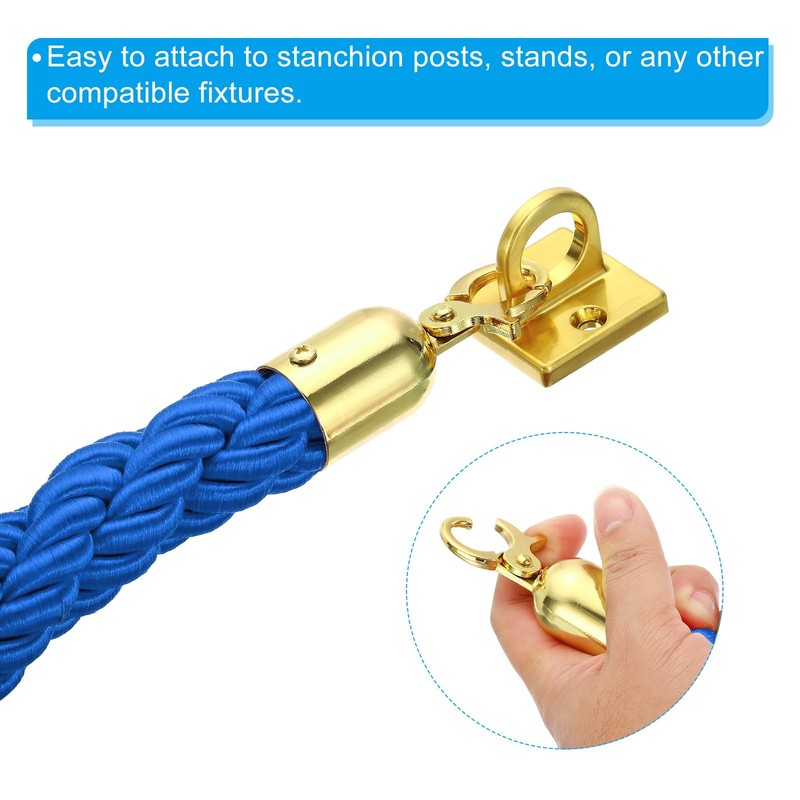 PATIKIL Stanchion Rope, 1.8m/5.9Ft Barrier Rope Twisted Post Ropes for