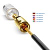 deleyCON Set of 8 Banana Plugs Gold-Plated Screwable for Speaker