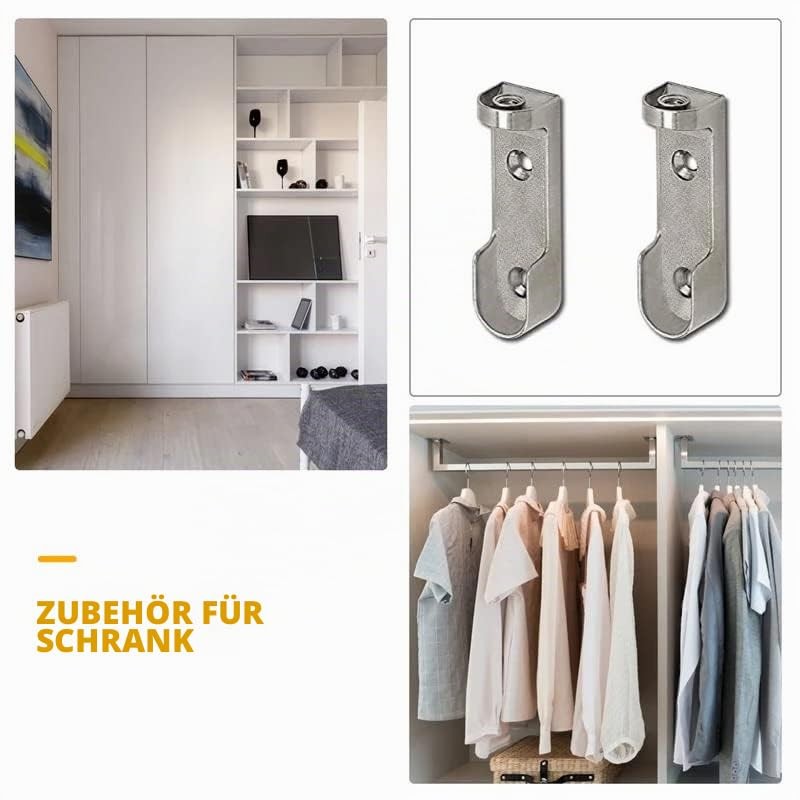 bricoleva.it Closet Rail Bracket, Side Hose Holder Kit for Oval