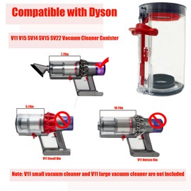 SW FUTURE Canister Replacement Compatible With Dyson V11 Torque Drive V11 Animal V11 Complete V11 V15 Extra V15S Detect Submarine SV14 SV15 SV22 Vacuum Dust Bucket Filter Attachments Parts 965443-01