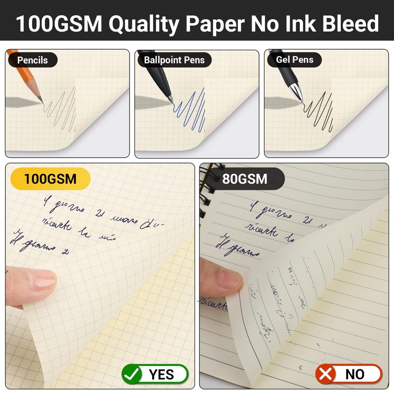 Yarotm Notebook Squared B5-1 Piece Ring Binder Notepad B5 -