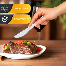 PAMI Heavy Weight Disposable Plastic Forks [200-Pack] - Bulk King Size Deluxe White Plastic Silverware For Parties, Weddings, Catering Food Stands, Takeaway- Heavy-Duty Single-Use Partyware Forks