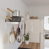 Wallniture Lyon Kitchen Organization and Storage Rack, Stainless Steel Metal