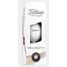 Titleist Velocity Golf Balls (White, 3pk) 1 Sleeve 2024