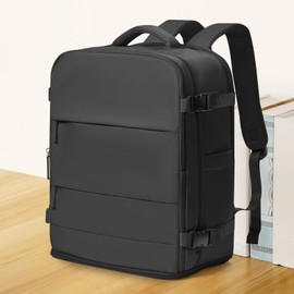 coowoz Travel Backpack Carry On for Women Man Gym Backpack with Laptop Compartment Mochila de Viaje Teacher Personal Item Backpacks Rucksack Airplane Accessories Must Haves,Black Small