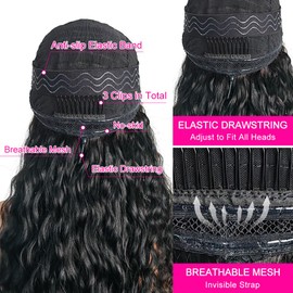 allboom Hidden Strap Deep Wave 5x5 Hd Lace Closure Wigs Human Hair Invisible Strap Glueless Wigs Human Hair Pre Plucked Pre Cut Bleached Konts 5x5 Deep Curly Closure Wigs with Drawstring 30 inch