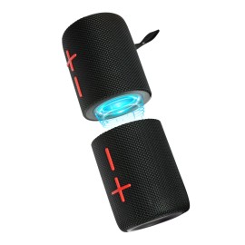 2 in 1 Portable Split Wireless Speaker, IPX6 Waterproof Magnetic Dual Speaker with RGB Lights TWS Pairing for Outdoor, Homecolor: Black