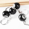 TRHDFW 8 ball black pool ball key ring keychain
