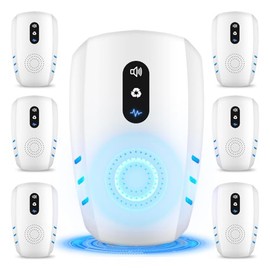 2026 Cvtayn Upgraded Ultrasonic Pest Repellent Indoor Repeller, Mouse Traps, Repellent Roach, Mouse, Bugs, Mosquito, Mice, Spider, Ant, Rodent Repellent Ultrasonic Plug in, 3 Mode Switching, 6 Packs