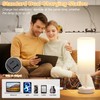 White Touch Bedside Lamp for Bedroom - 3 Way Dimmable