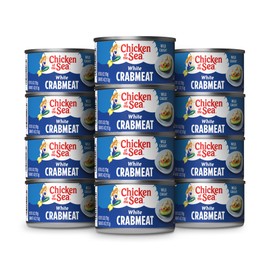 Chicken of the Sea White Crab Meat, 6 Ounce Cans (Pack of 12), High in Calcium, Wild Caught Canned Crabmeat