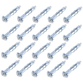 LIFKOME 20 Pcs Heavy Duty Cavity Anchor Bolts for Plasterboard Hollow Wall Plug Fixing Screws for Drywall and Installation Secure and Removable for Wall Hangings